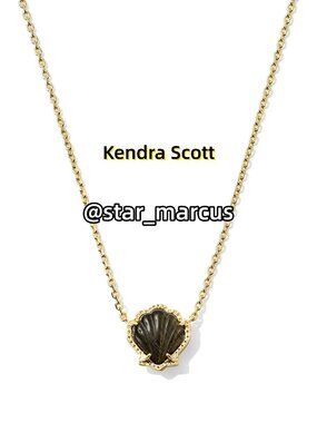Kendra Scott x Brynne Gold Shell Short Pendant Necklace